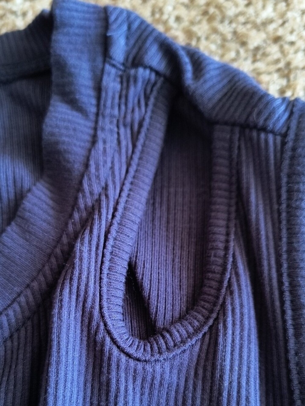 SHEIN Navy Twist-Front Ribbed Tank - Picture 5 of 5